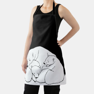 Delantal Oso Polar Apron Apron Art Apron y Osos Regalos