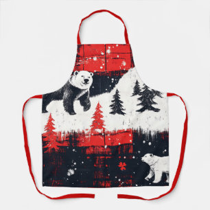 Delantal Oso Polar de Búfalo Rojo