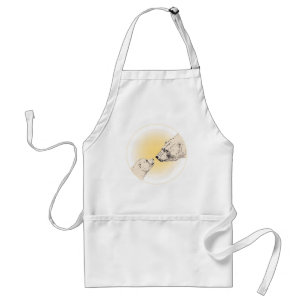 Delantal Oso Polar y Cub BB-Q Apron Wildlife Art Apron