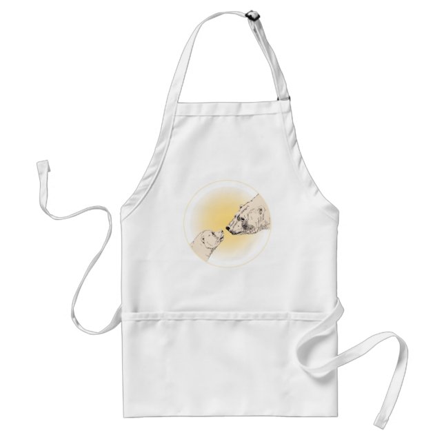 Delantal Oso Polar y Cub BB-Q Apron Wildlife Art Apron (Frente)