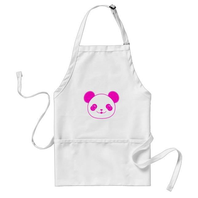 Delantal Oso rosa Kawaii Panda (Frente)