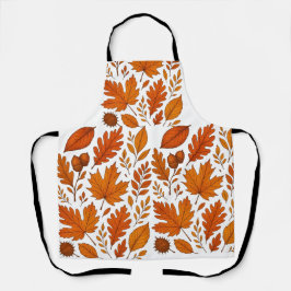 Delantal Otoño Botánico - Hojas de Caída Vintage