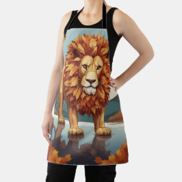 Delantal Otoño deja león macho