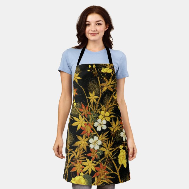 Delantal Otoño japonés deja rico arte clásico (Gastado)