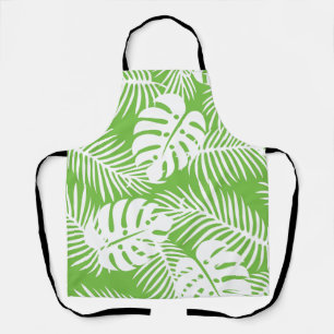 Delantal Otoño tropical, patrones de hojas de verano