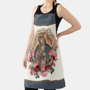 Delantal Our Lady of Guadalupe Virgin Mary Roses Apron