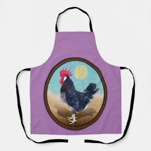 Delantal Oval de Menorca Rooster