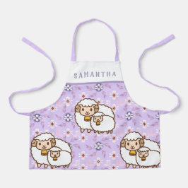 Delantal Oveja blanca con peto de bebé personalizado