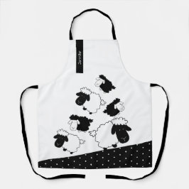 Delantal Oveja corta en blanco y negro