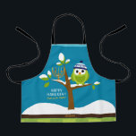 Delantal Oveja de Hanukkah y árbol de nieve de Menorah para<br><div class="desc">Esta dulce y colorida lechuza Hanukkah y Menorah en un árbol de nieve es totalmente divertido! El estilo Personalizado colorido seducirá a los niños de todas las edades. El Apron está diseñado para hacer sonreír a los niños en estas vacaciones. Incluye las palabras "Light up the Night" y espacio para...</div>
