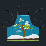 Delantal Oveja de Hanukkah y árbol de nieve de Menorah para<br><div class="desc">Esta dulce y colorida lechuza Hanukkah y Menorah en un árbol de nieve es totalmente divertido! El estilo Personalizado colorido seducirá a los niños de todas las edades. El Apron está diseñado para hacer sonreír a los niños en estas vacaciones. Incluye las palabras "Light up the Night" y espacio para...</div>