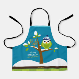 Delantal Oveja de Hanukkah y árbol de nieve de Menorah para