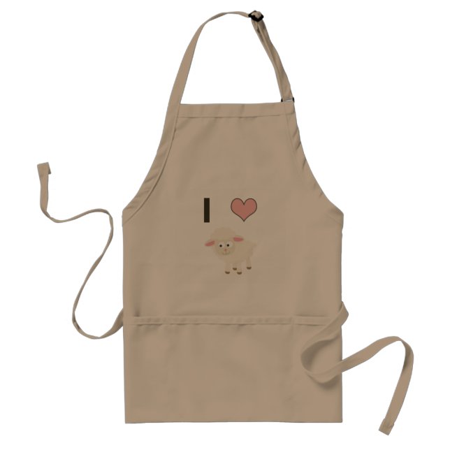 Delantal Ovejas del corazón (Frente)