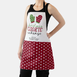 Delantal Oven, Fiesta de Cookie Exchange y navidades, Mitt 