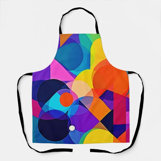 Delantal Overlapping Hues: Abstract Fusion (Anverso)