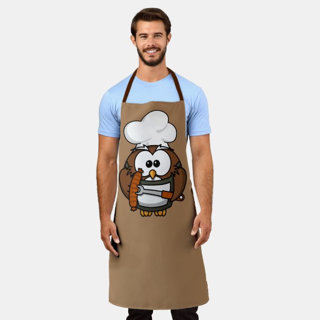 Delantal Owl BBQ Chef (Gastado)