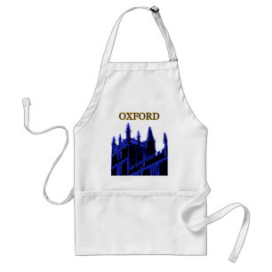 Delantal Oxford Inglaterra 1986 espirales constructivos azu