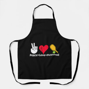 Delantal Paddleball Sports Mom Dad Retirement Peace Love Pi