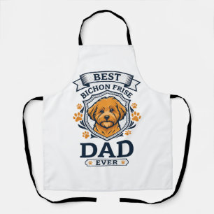 Delantal Padre Bichon Frise Siempre Huellas de Patas de Per
