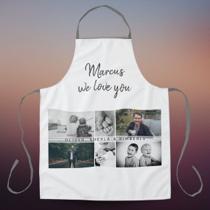 Delantal Padre con hijos y Collage de fotos de papá de fami