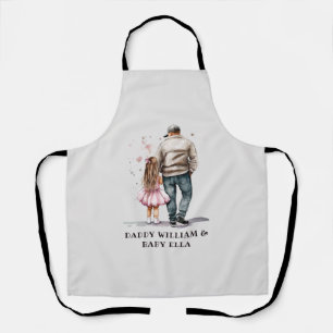 Delantal Padre negro y bonos de la hija (13)