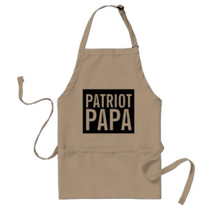 DELANTAL  PADRE PATRIOTA PAPA COCINA PRONUNCIADA PARA EL DÍA