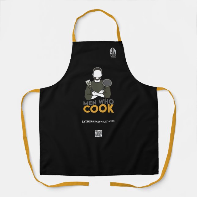 Delantal Padres adelante - HOMBRES QUE COCINAN APRON (Anverso)