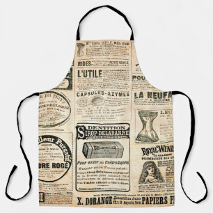 Delantal Página de un periódico con publicidad - Enfermedad