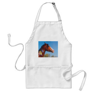 Delantal Paint Horse War Pony Feathers Apron
