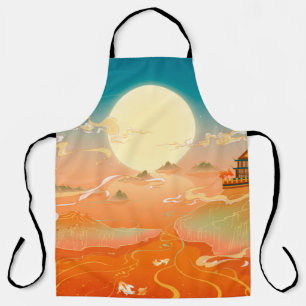 Delantal Paisaje antiguo oriental, pai clásico