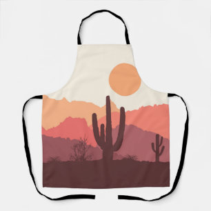 Delantal Paisaje arbolado y naranja de México
