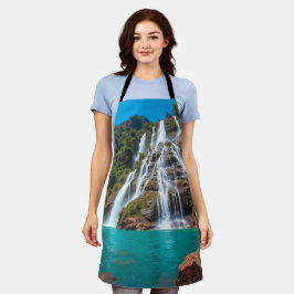 Delantal Paisaje de las cataratas tropicales