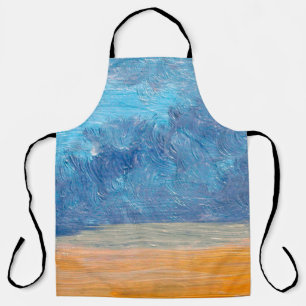 Delantal Paisaje de pinturas al óleo. Arte fino. abstracto,