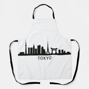 Delantal Paisaje urbano de Japón Viaje   Silueta del horizo