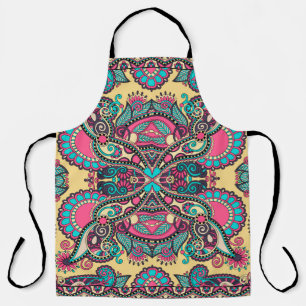 Delantal Paisley bandanna floral ornamental tradicional. Yo