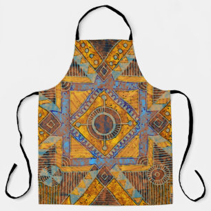 Delantal Paisley floral india: Medallón étnico.