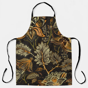 Delantal Paisley floral india, patrón étnico sin fisuras.