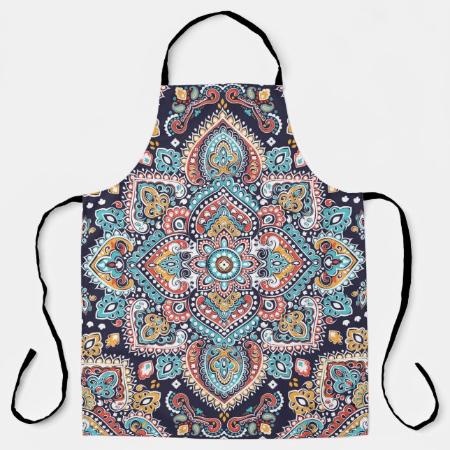Delantal Paisley indio: Patrón de Mandala étnica (Anverso)