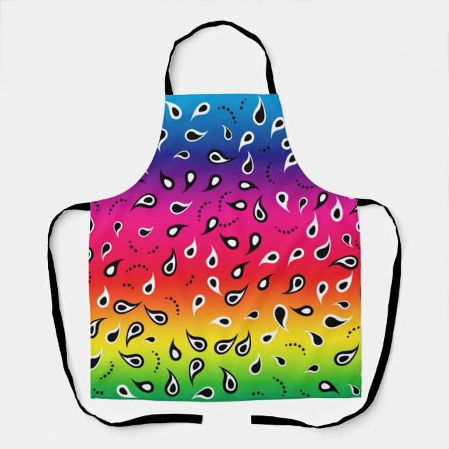 Delantal Paisley Rainbow (Anverso)