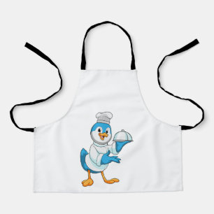 Delantal Pájaro cocinado con Plata