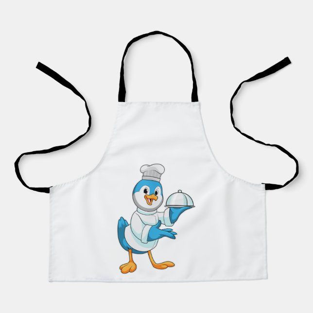 Delantal Pájaro cocinado con Plata (Anverso)