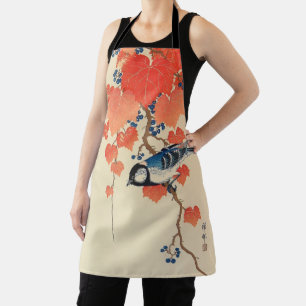 Delantal Pájaro en marfil rojo, koson, Ukiyo-e