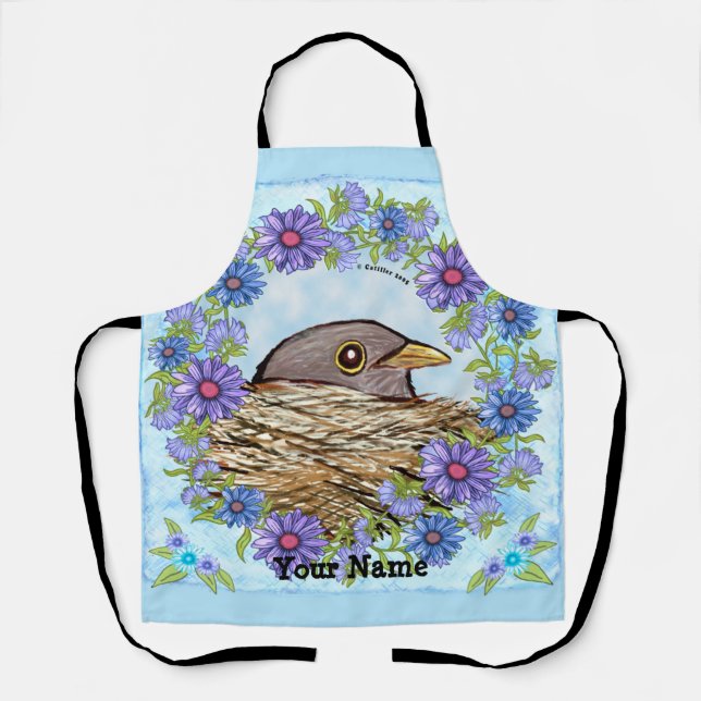 Delantal Pájaro En Nido (Anverso)