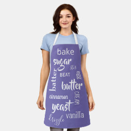 Delantal Palabras agitadas Apron púrpura