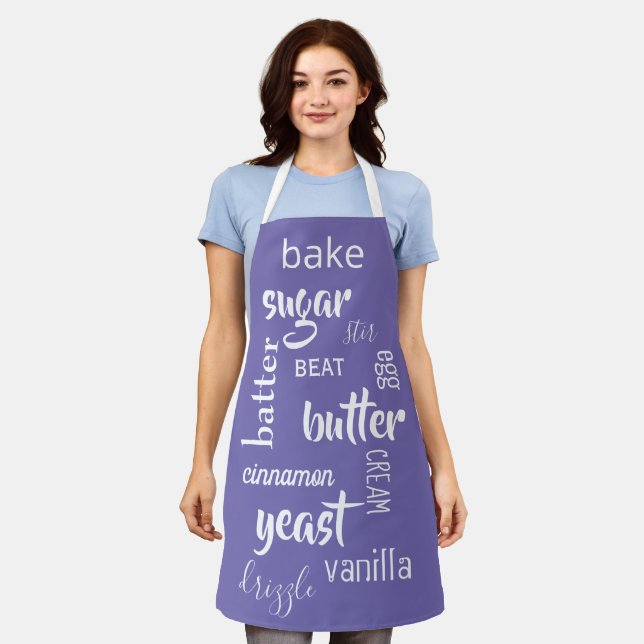 Delantal Palabras agitadas Apron púrpura (Gastado)