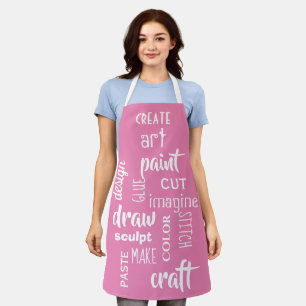 Delantal Palabras de arte Apron rosa