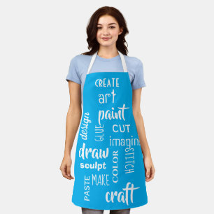 Delantal Palabras de arte Apron Verde azulado