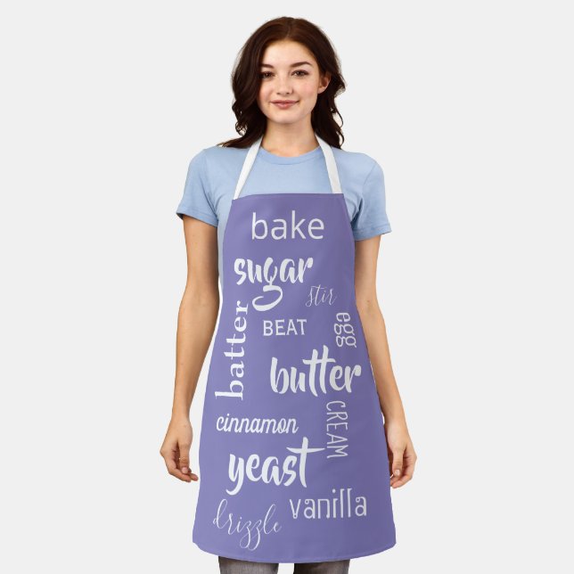 Delantal Palabras de Baking Blue Violet Apron (Gastado)