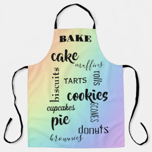 Delantal Palabras de cocción arcoiris Apron