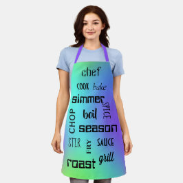 Delantal Palabras de cocina Apron colorido